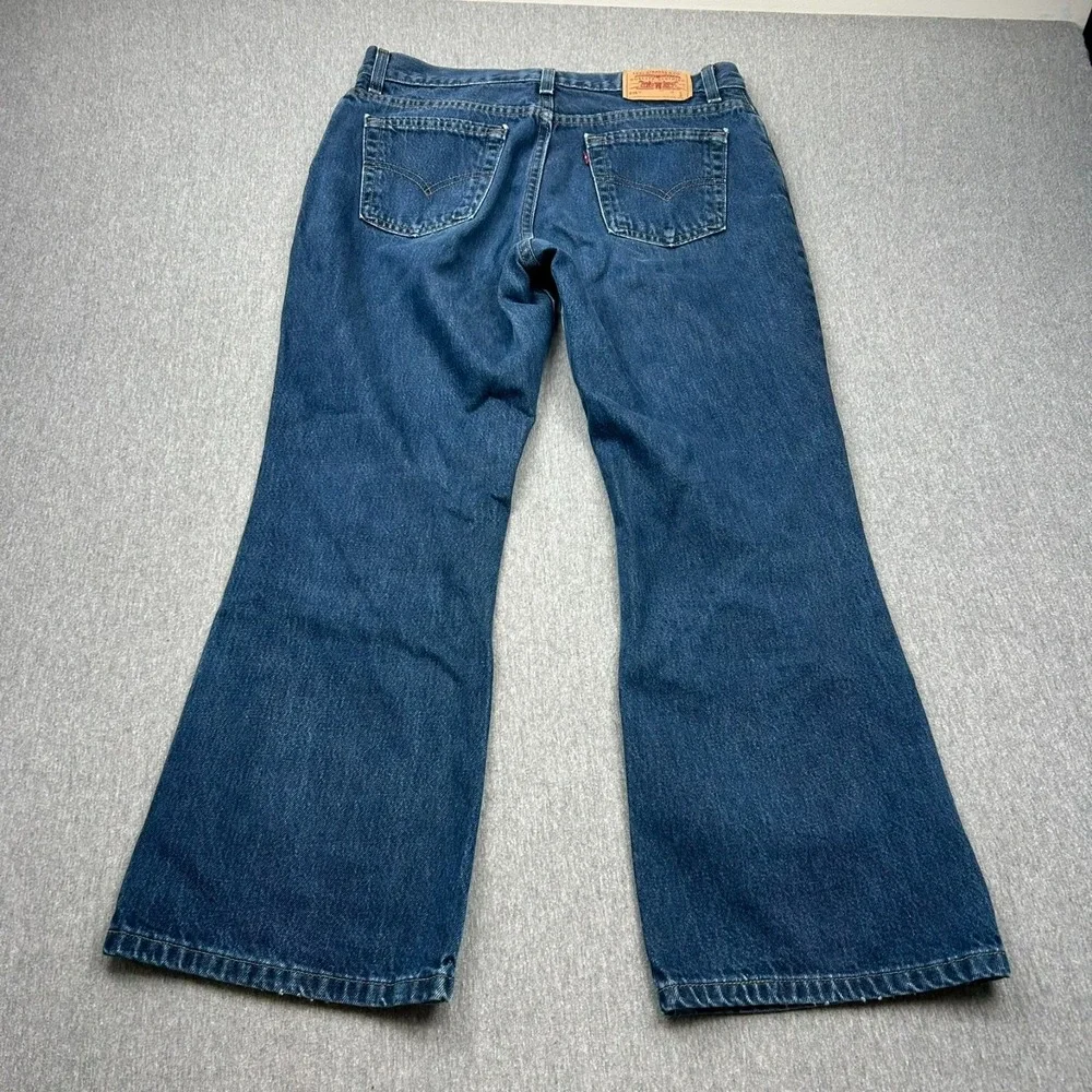 Levis 515‎ Boot Cut Low Rise Jeans Womens 12 Petite (32x27) Blue Denim Pants USA